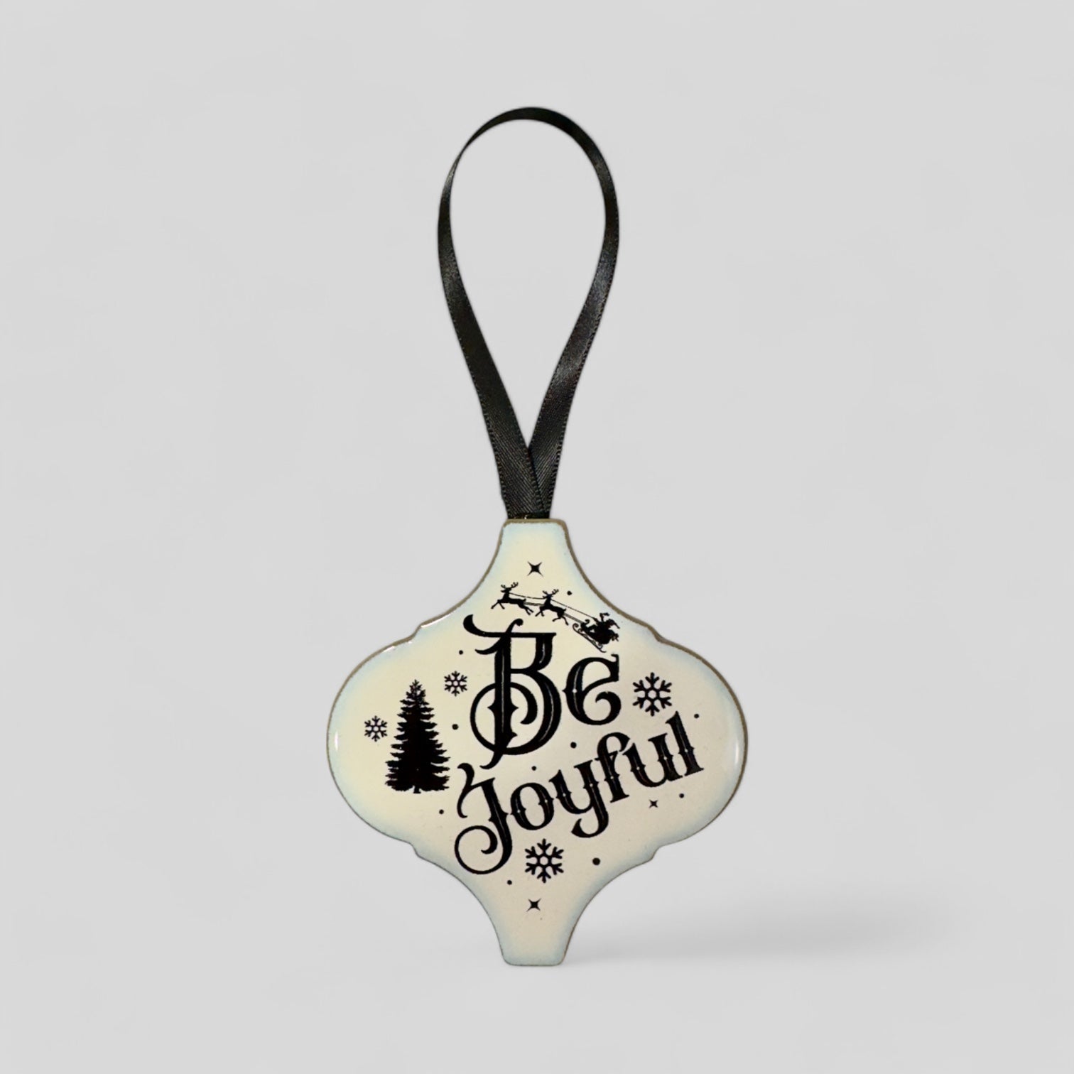 Arabesque Christmas Ornament - Be Joyful