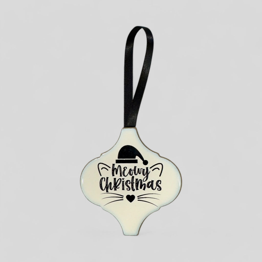 Arabesque Christmas Ornament - Meowy Christmas